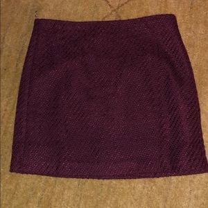 Loft Outlet, maroon skirt. Size 12